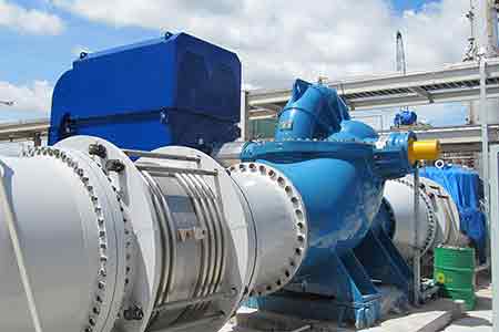 KPS系列單級雙吸離心泵在越南金甌化肥項目使用現場