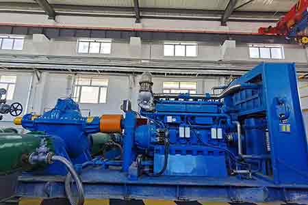 KPS系列單級雙吸離心泵在鄂爾多斯電力冶金集團氯堿化工分公司使用現場