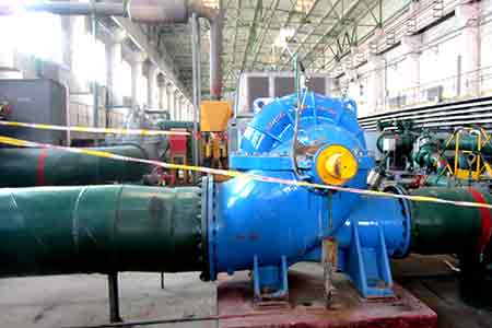 KPS系列單級雙吸離心泵在酒鋼節能改造項目中使用-現場