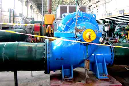 KPS系列單級雙吸離心泵在酒鋼節能改造項目中使用現場